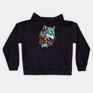 Wolf Painting Kids Hoodie